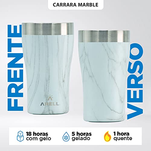 Copo Térmico Arell - Tulip Pint - 500ml - Carrara Marble