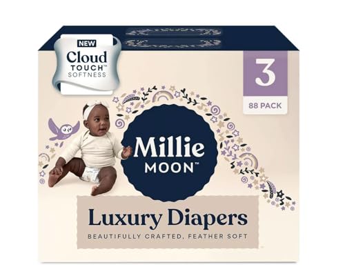 Image of Generic Millie Moon Luxury Diapers - (Size 3 and Count 88), Medium, White
