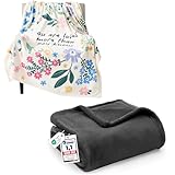 BEDSURE Kuscheldecke Geschenke für Frauen Weiß & Kuscheldecke Flauschig Decke Dunkelgrau