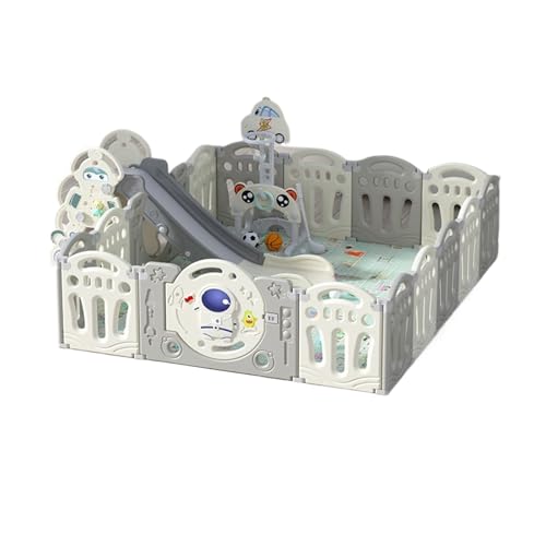 MoLi Parque Infantil Bebe Centro de Actividades para Bebés y Niños Pequeños, Corralito Bebe de Varios Tamaños, Parque Infantil Plegable, Corral para Bebés Grande para Interior y Exterior (Y14+2 Combo)
