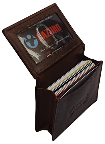 RFID Blocking Buffalo Leather Business Card Case Holder for Men & Women (Burgundy)2