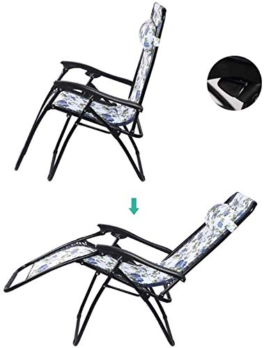 Chaise de salon de jardin pliante et inclinable avec coussin - 4