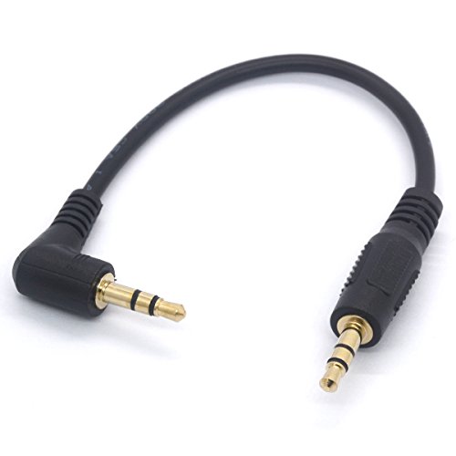 Cable de audio de 3,5 mm, 90 grados, 3,5 macho a macho, adaptador de auriculares auxiliar estéreo para, coche, smartphones, tabletas, MP3 y Echo