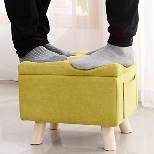Repose-pieds avec coffre de rangement et assise rembourrée