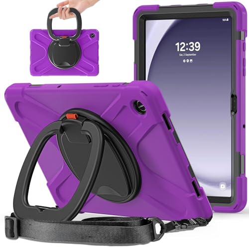 Coque Samsung Galaxy Tab A9 Plus pour voyage en voiture et usage scolaire des enfants violet