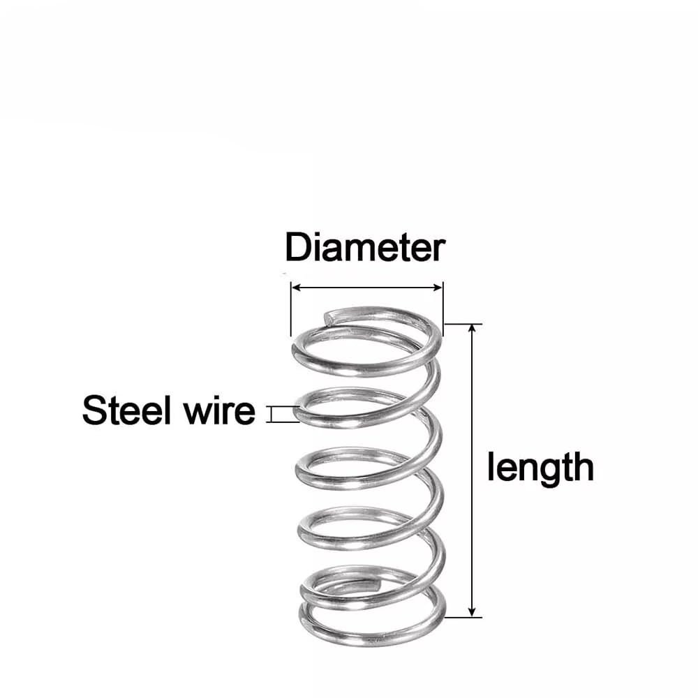 Stainless Steel Compression Wire Diameter 0.1 Mm 0.15mm Small Coil Spring 5-20mm (20,0.1x1.2x12mm)
