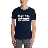 Bad Review Thom Tillis North Carolina Pro Democratic Joke T-Shirt Navy