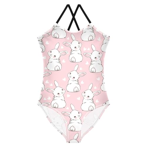 Image of CaTaKu Girls One Piece Swimsuits Hawaiian Toddler Bathing Suit for Girls Kids Swimwear 3-10 Years