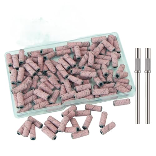 Mini forets à ongles gel 120 grit abrasifs haute précision rose 100 pcs