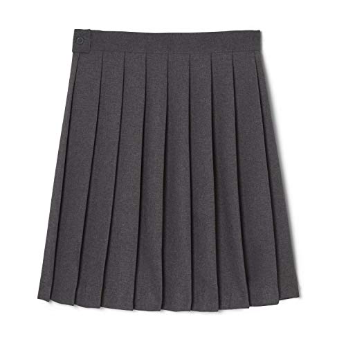 French Toast Girls' Adjustable Waist Mid Length Pleated Skirt, Heather Gray, 16 — view 3