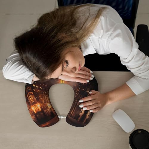 Almohada de viaje espuma viscoelástica negra miniatura 7