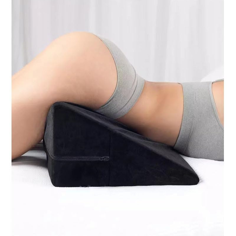 Almohada de Posición Sexual con Base de Succión y 2 Correas Ajustables, Sin Dildo Incluido, para Parejas, Negro