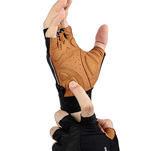 Unidade de Ciclismo, Romacci Luvas de ciclismo meio dedo antiderrapante respirável masculino anti-ch