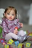 💝【Mit nach Hause kommen】: Rebornpuppe mit Outfit*1 (wie abgebildet), magnetischer Schnuller*1, Babyflasche*1, Schnuller*1, Geburtsurkunde*1