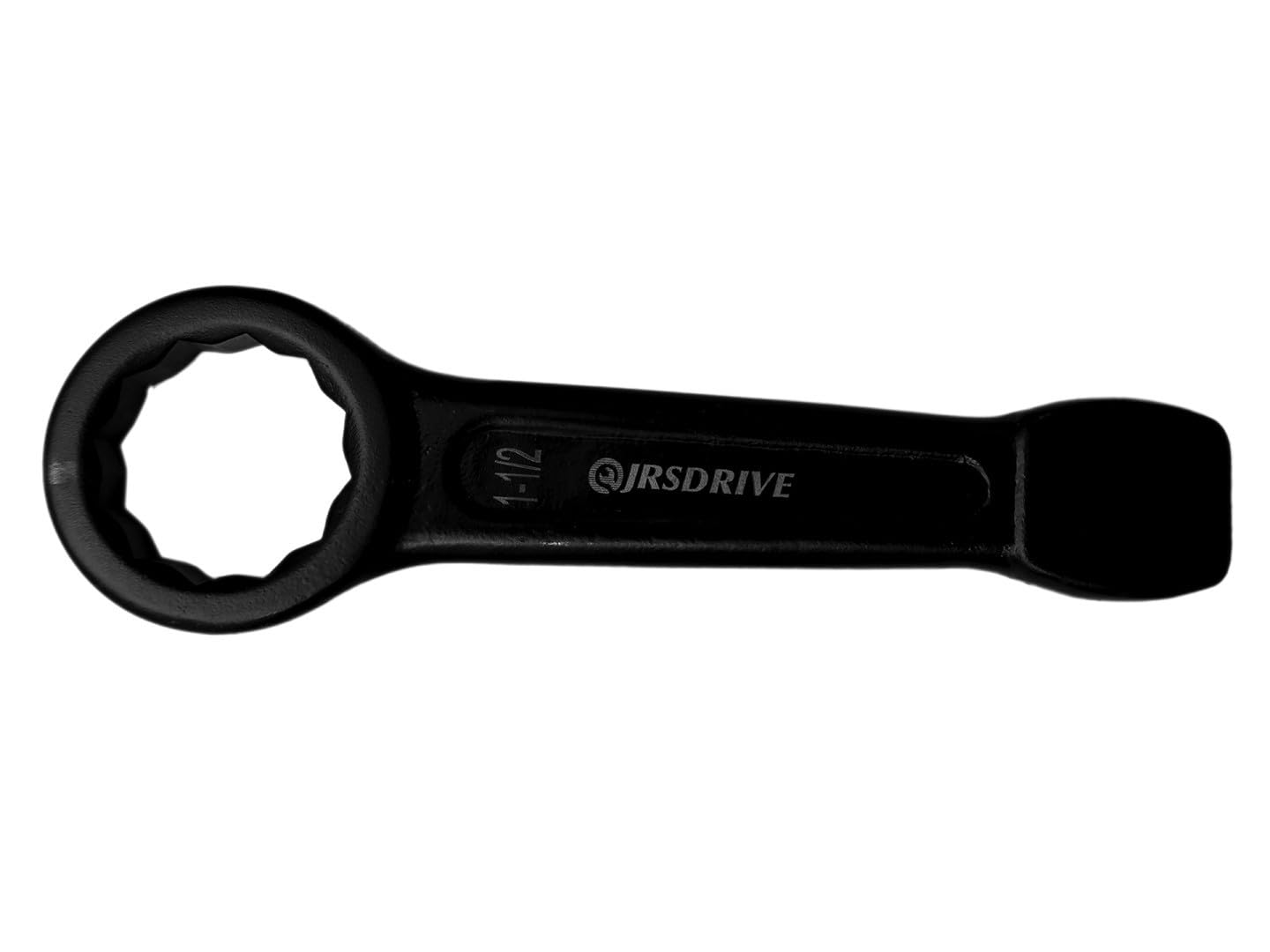 JRSDRIVE 2-5/8 INCH Slogging Wrench | 12-Point Heavy Duty Flat Strike Wrench | Straight Handle Box End wrench | Ring Striking spanner
