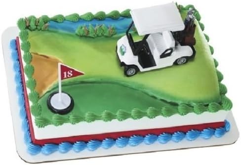 GOLF Carrito Golfista Golfing Cake Decoración Pastel Fiesta Topper agujero en un PGA Kit W