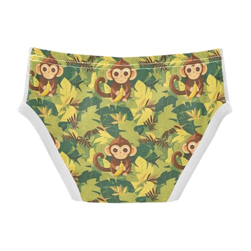 visesunny Boys Cotton Underwear Dumb Monkey Banana Cartoon Printed Toddler Soft Training Briefs Size 2T-8Y for Kids2