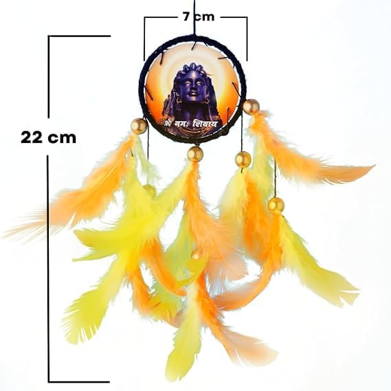 Handmade Addi Yogi Shiva Canvas Car Hanging Dream Catcher for Home & Office Decor, Gifitng, Car Hanging (Pack of 1)