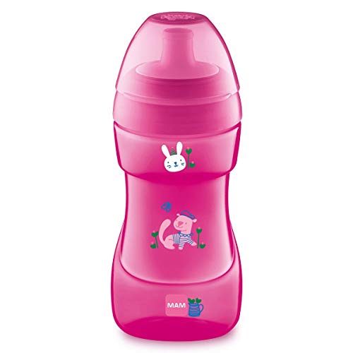 Mam 66641422 Sports Cup Bicchiere con beccuccio, Bambino, Rosa, 330 ml