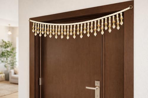 Image of Rajasthan Kraft Handmade Beaded Door Toran - 40 Inch in Size, for Home Decor, Festive Decor, Housewarming Gifts (T0059)
