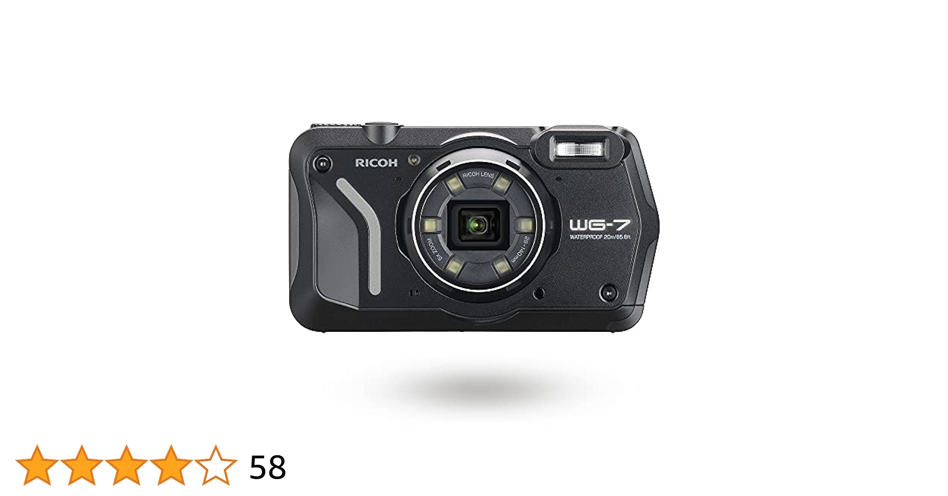 【中古】 RICOH WG-7 コンパクトデジタルカメラ 中古】RICOH リコー WG-7 ブラック 防水アクションカメラ