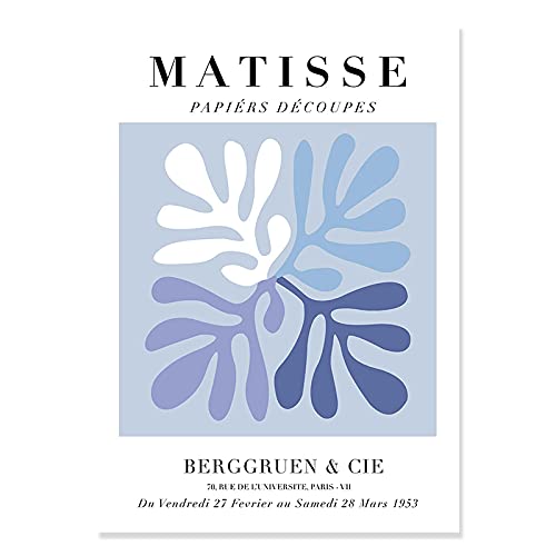 Affiche Matisse bleu impression art abstrait déco murale 60x90
