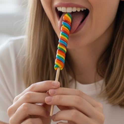 Adams & Brooks Strawberry Banana Mini Unicorn Pops, 1 lb 4 oz Box (48 ct.) - Twisty Unicorn Lollipops, Individually Wrapped Candy for Kids & Adults, Perfect for Birthday Party Favors, Goodie Bags & More - image 8
