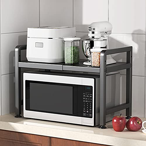 Étagère de rangement réglable pour micro-ondes et support extensible de cuisine