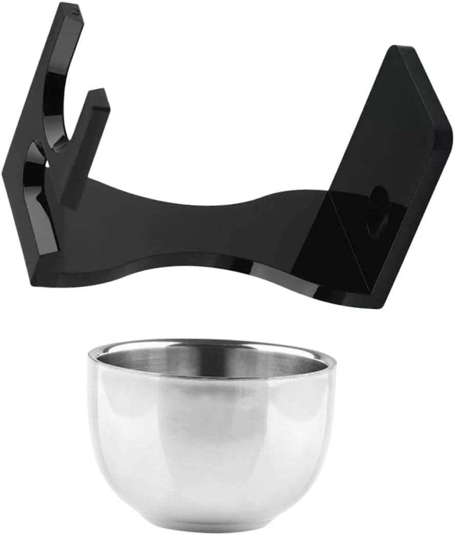 CALLARON Razor Stand Bowl Acrylic Shaving Brush Holder Shaving Soap Bowl Supplies Brush Stand for Men Tool and Acrylic