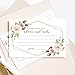 Bliss Collections Advice and Wishes Cards, Blush Floral Geometric Design, Perfect for the Bride and Groom, Baby Shower, Bridal Shower, Graduate or Event! Pack of 50 4x6 Cards