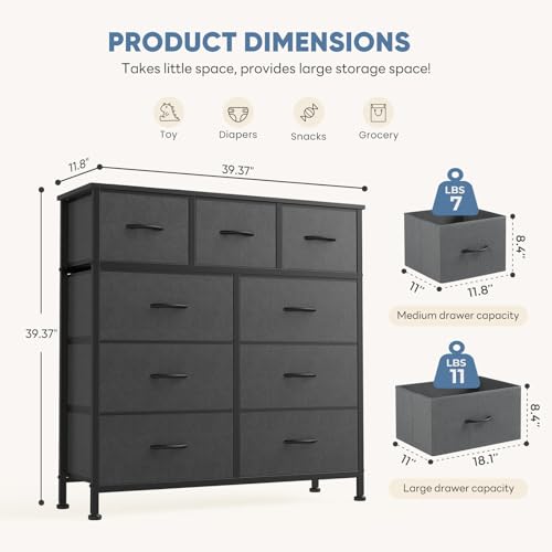 image for DUMOS Dresser for Bedroom, Dressers & Chests of Drawers Dresser Organi