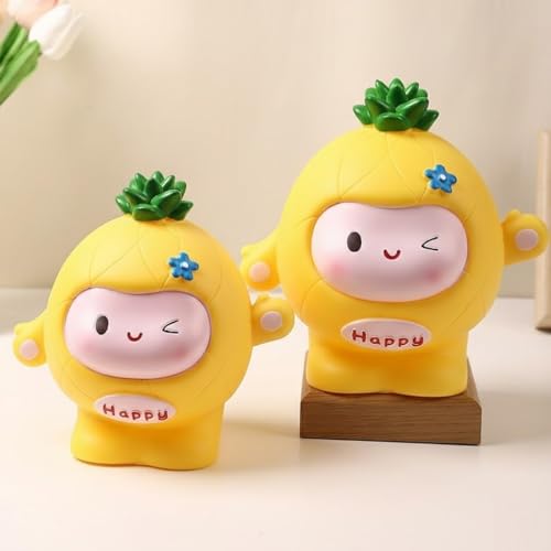 Image of Money Saving Bank with Coin Slot / /Creative Cartoon Design Money Bank / /Plastic Piggy Bank for Boys & Girls (Pack of 1) (Pineapple)
