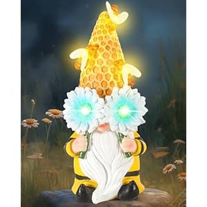 Istatuegardengnomesoutdoorclearancewithsolarbeelights95resinfigurinehoneycombsunflowerspringsummerdecorationforhomegardendecorlawnornamentsmrbeegnome Urban Country Home Decor Istatue garden gnomes outdoor clearance with solar bee lights 95 resin figurine honeycomb sunflower spring summer decoration for home garden decor lawn ornaments mr bee gnome urban country home decor
