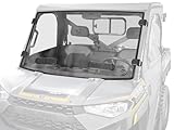 SuperATV Vented Full Windshield-Scratch-Resistant Compatible With Polaris Ranger Models | Preinstalled Bulb Seal | Made in the USA