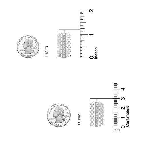 LeCalla Personalized Birthstone Gift for Wife, Mother, Cut-Out Initial, Adorned With a Paw, Best Friend, 4 Name and Message Engraved Customized CZ Dog Tag Pendant Necklace for Women3