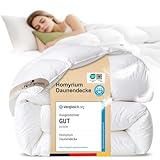 Homyrium Edredón Cama 135/150 de Plumón Nórdico Relleno Natural 2400 g 200×200 cm de Invierno, Certificado Oeko-Tex y RDS – Blanco