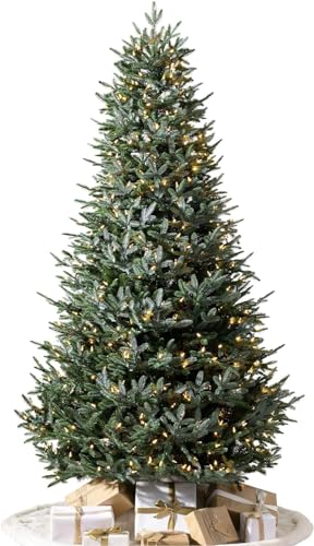 Balsam Hill European Silver Fir - Elegant Artificial Christmas Tree with True Needle Foliage Available Unlit or with LED Clear Lights, LED Clear, 8'