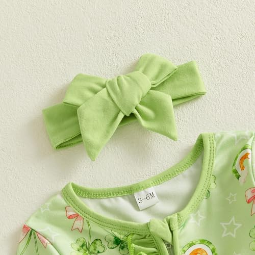 Image of Kuriozud Newborn Infant Unisex Baby Boy Girl Button Solid Romper Bodysuit One Piece Jumpsuit Outfits Clothes | Newborn Baby Girl Sleeper for Daily, Brithday, Halloween, Christmas, New Years, Valentines, St. Patrick's Day, Easter 0-9M