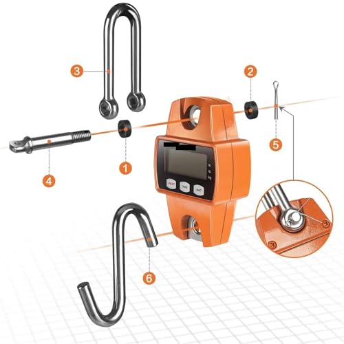 300kg Digital C Scale - High Precision Weighing for Fishing, Livestock, and Large Items - Waterproof, Portable, and Easy to Use - Ideal for Home and Outdoors