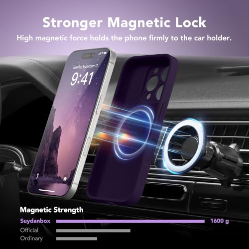 Image of Magnetic for iPhone 16 Pro Case Silicone Deep Purple