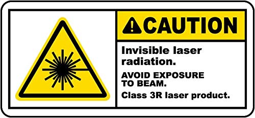 Caution. Invisible Laser rediation. Avoid Exposure to Beam. Class 3R Laser Product. Sign Board Water Proof Signature Board (Foam Board)