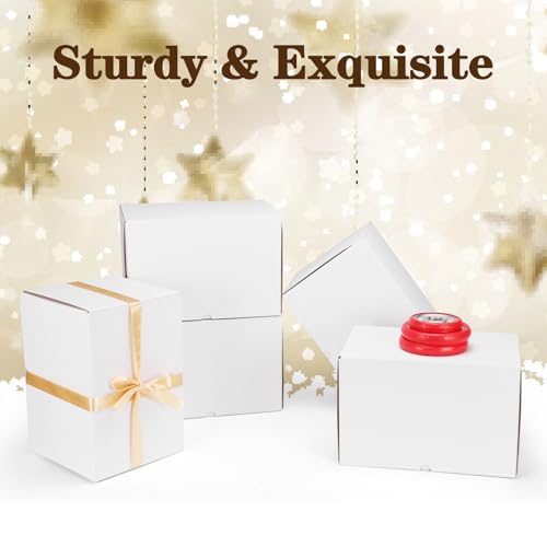 Image of WIFTREY 15 Pack 12x8x8 Small Shipping Boxes, 12 x 8 x 8 Corrugated Cardboard Mailer Box for Packaging Small Business, White
