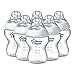 Tommee Tippee Closer to Nature Babyflaschen, brustähnlicher Sauger mit Anti-Kolik-Ventil, 260ml, 6er-Pack, Klar