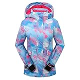 PHIBEE Girls' Waterproof Windproof Outdoor Warm Snowboard Ski Jacket Multi1 16