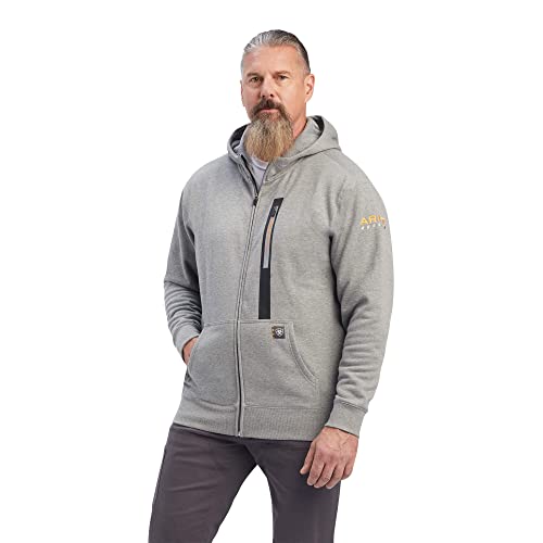 Image of ARIAT Men's Rebar Workman Full Zip Hoodie