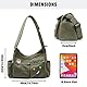 Captain Blues Canvas Messenger Bag Umhängetasche Crossbody Schulter Tote Hobo Bag für Frauen und Männer - Große Tasche mit mehreren Fächern (Grün)