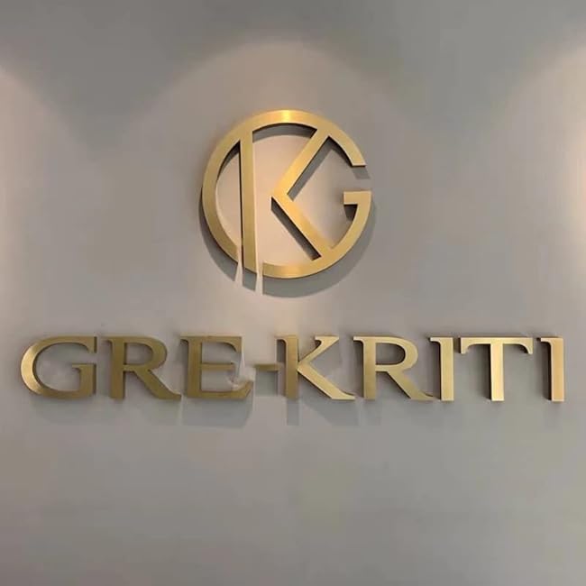 Metal Signage Custom Logo Stainless Steel Laser Cut Signboard Custom Laser Cut Logo Brushed Metal Logo Reception Sign Office Wall Logo (Custom Logo, Brushed Gold)