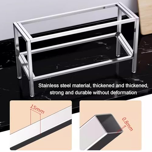 Juego de estante de especias con dispensador, organizador de encimera para soluciones de almacenamiento de cocina y bufé