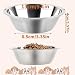 2 Stück Dick Edelstahl Hundenapf Food Grade Safe Haustier Katze & Hunde Futternäpfe und Wassernäpfe leicht zu reinigen (13cm/5.1in)