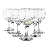 Vikko 5.5-Oz SMALL Wine Glasses, Beautiful Round Dessert Wine Glasses, Set of Wine Glasses, Durable Stemmed Wine Glasses, Dishwasher Safe Thick Wine Glasses, White Wine Glasses Set of 6